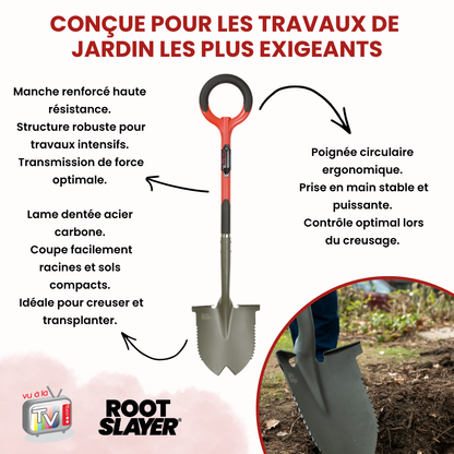 Rootslayer round shovel