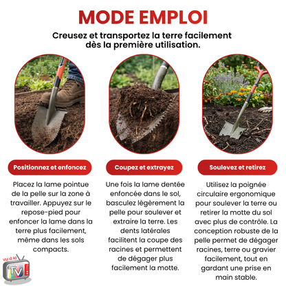 Rootslayer round shovel