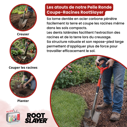 Rootslayer round shovel